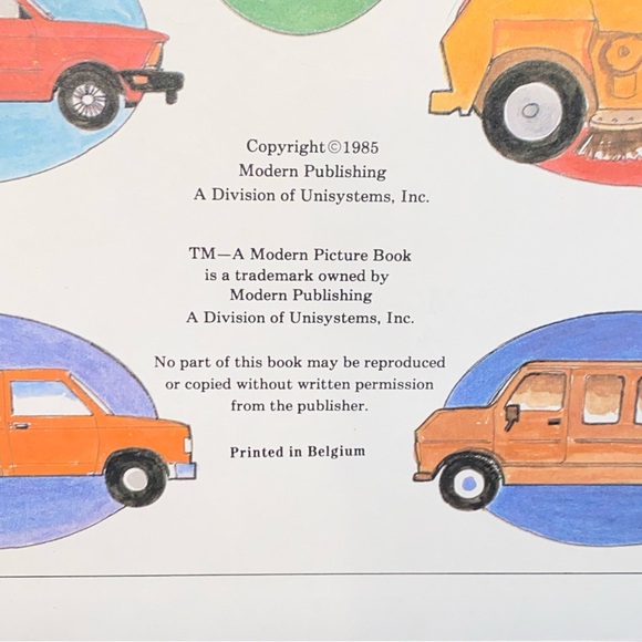 Vintage 1985 Cars and Trucks by Karen Rissing Hardcover 1st Printing - Picture 6 of 12